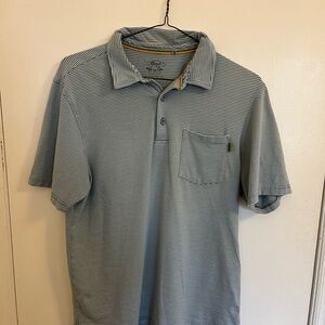 Men's MARSH WEAR Striped Polo Shirt - Blue